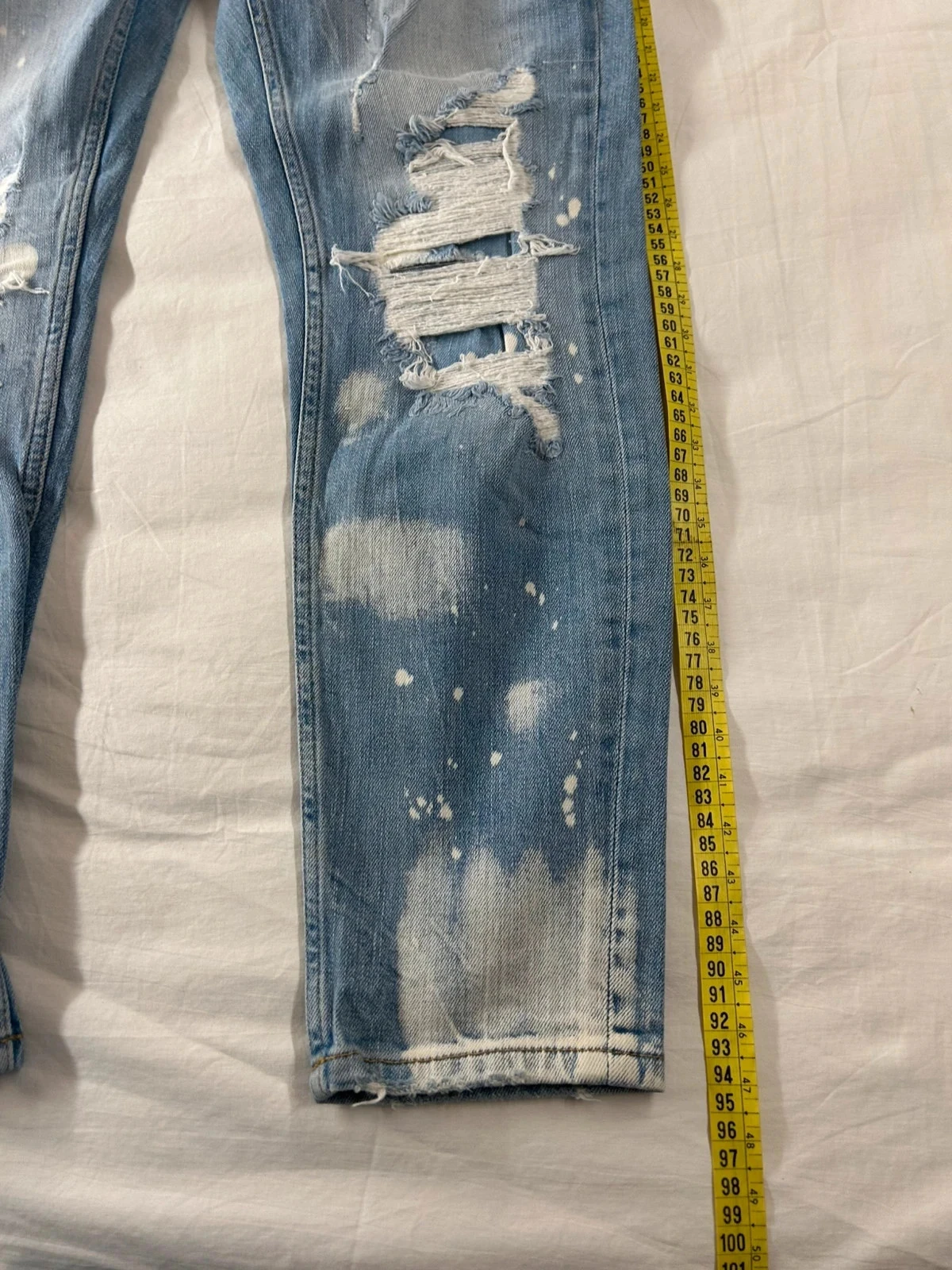Light blue distressed Zara jeans – photo 4